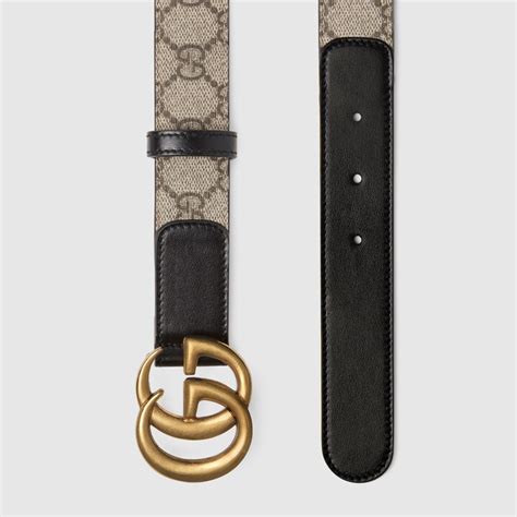 fibbia gucci con strass|Cintura con fibbia Incrocio GG in pelle nera .